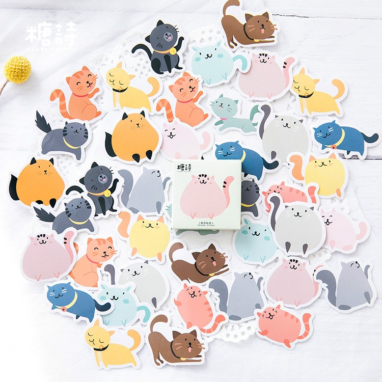 45Pcs/set kawaii Notebook style cute celebrity pattern Diary planner office decor school supplies stationery