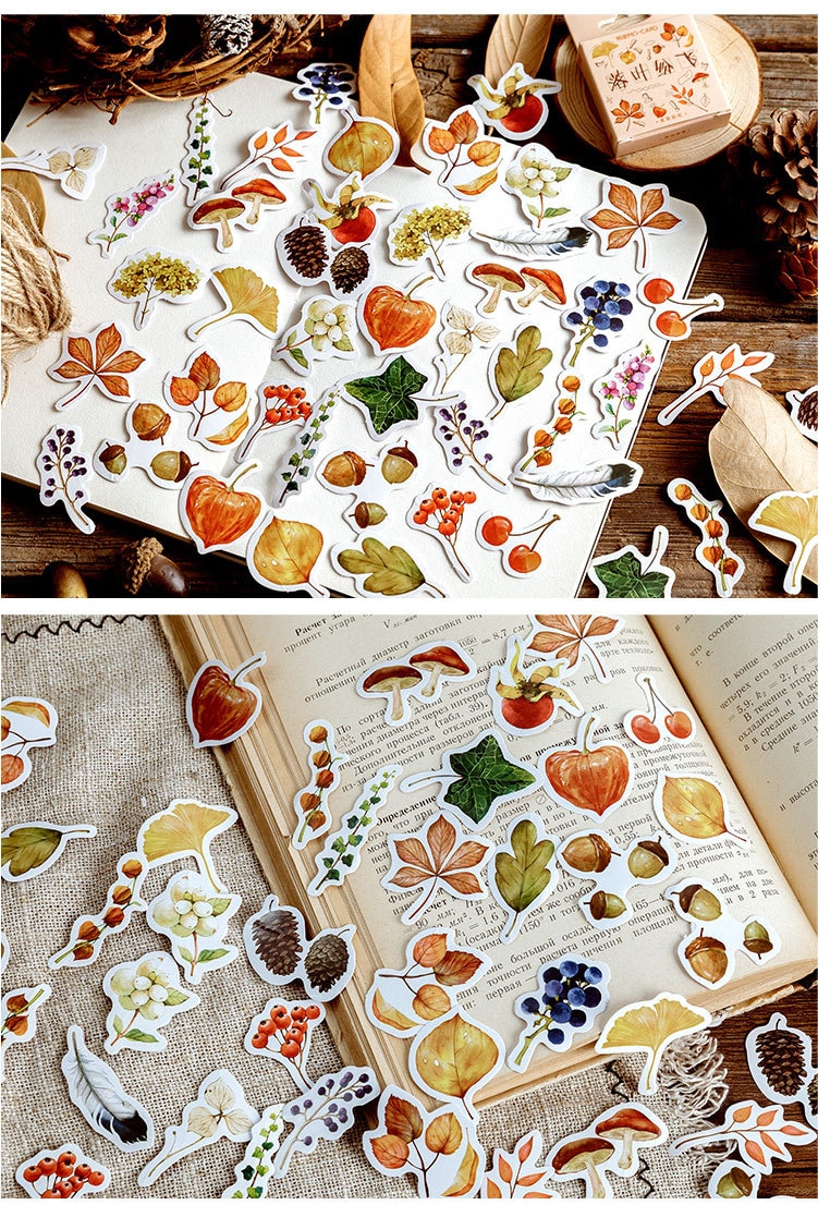 45PCS Lovely Flowers Become Poems Notebook Notepad Sticker Creative Shine Replaceable Sticker Stationery Gift Traveler Journal
