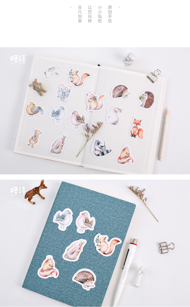 45pcs Practical Butterfly Garden Notebook Stickers Cartoon Cute Fashion Theme Journal Stickers School Office Pads Stationery