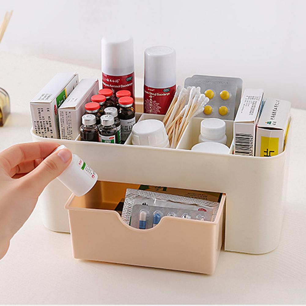 Office Desk Organizer Drawer Multi-functional Plastic 6 Grid Cosmetics Jewelry Storage Box Case Desktop Stationery Container