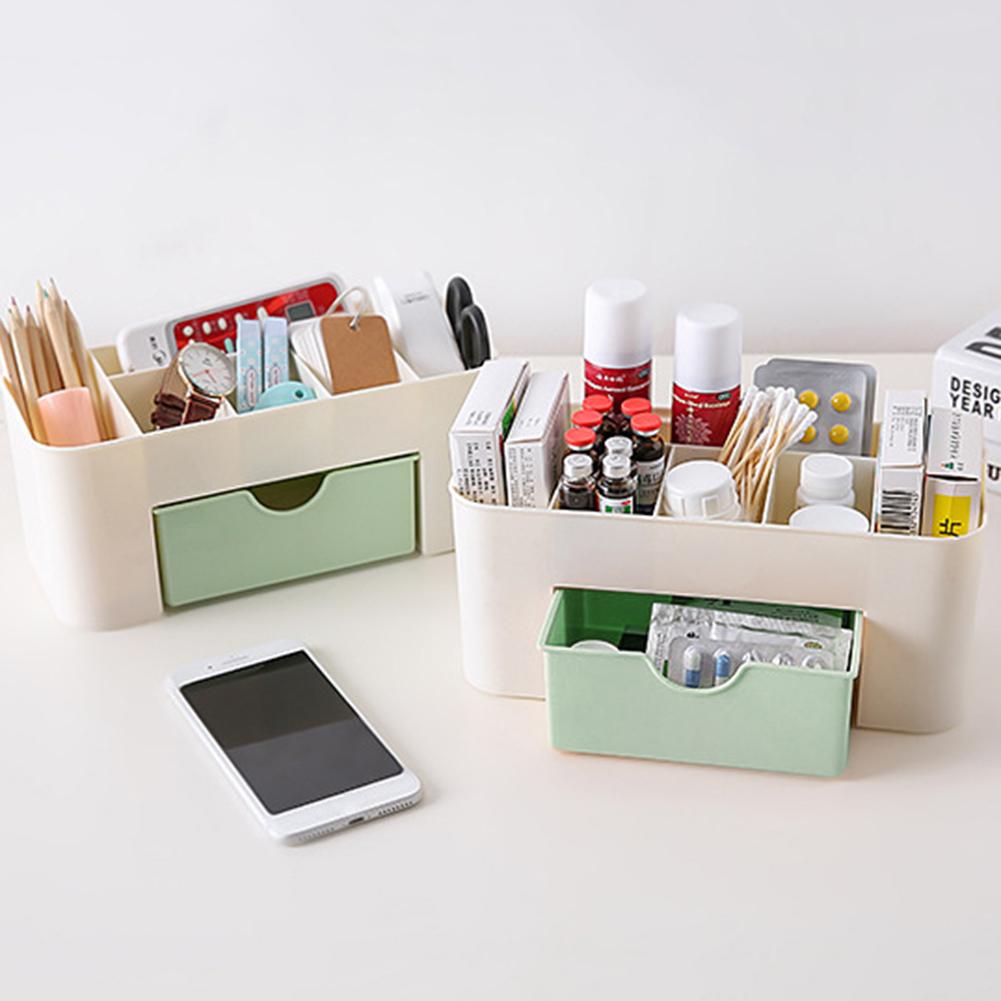 Office Desk Organizer Drawer Multi-functional Plastic 6 Grid Cosmetics Jewelry Storage Box Case Desktop Stationery Container