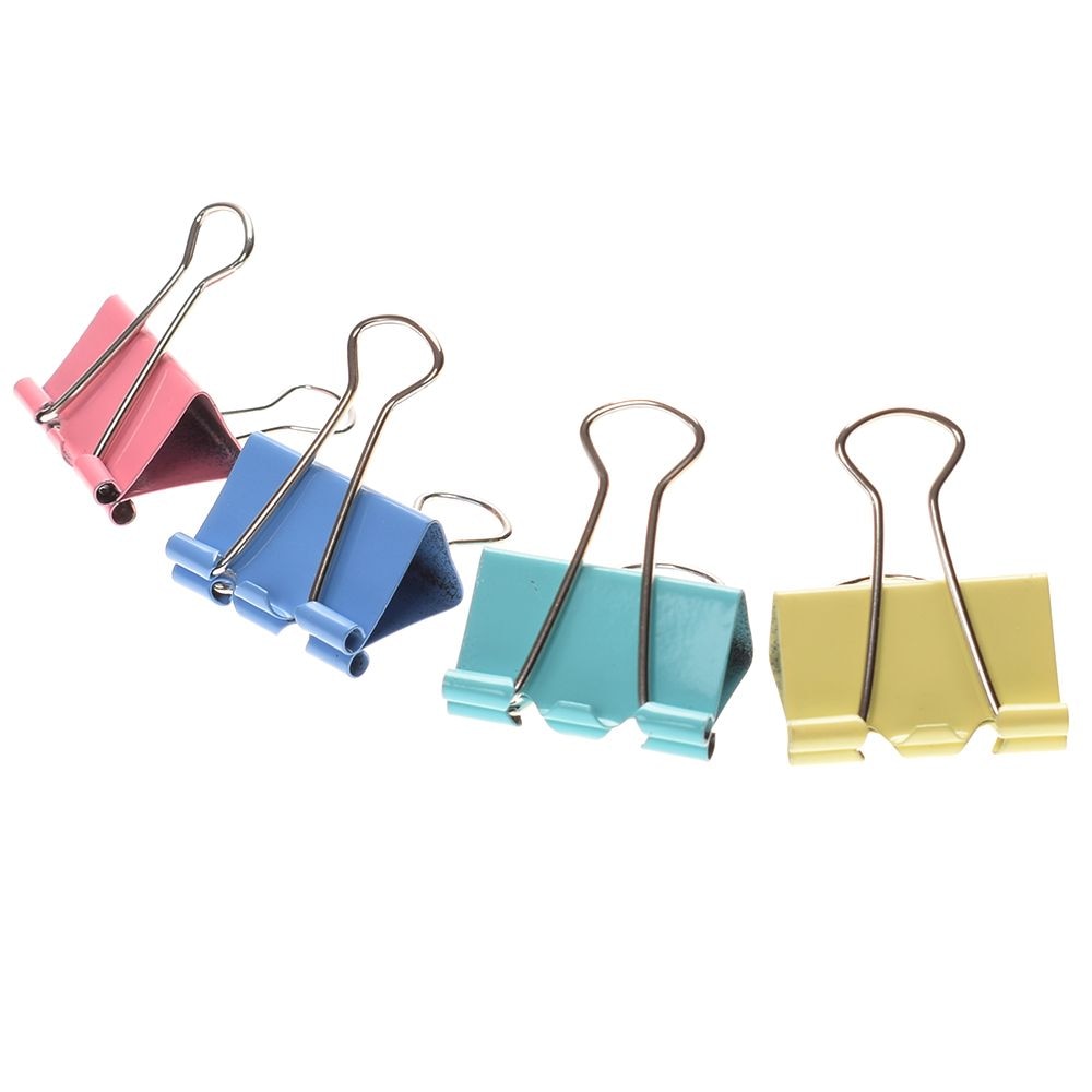 10Pcs/Lot Metal Long Tail Clips 25mm Binder Clip Stationery Folder Office Study Family Learning Tools Colorful