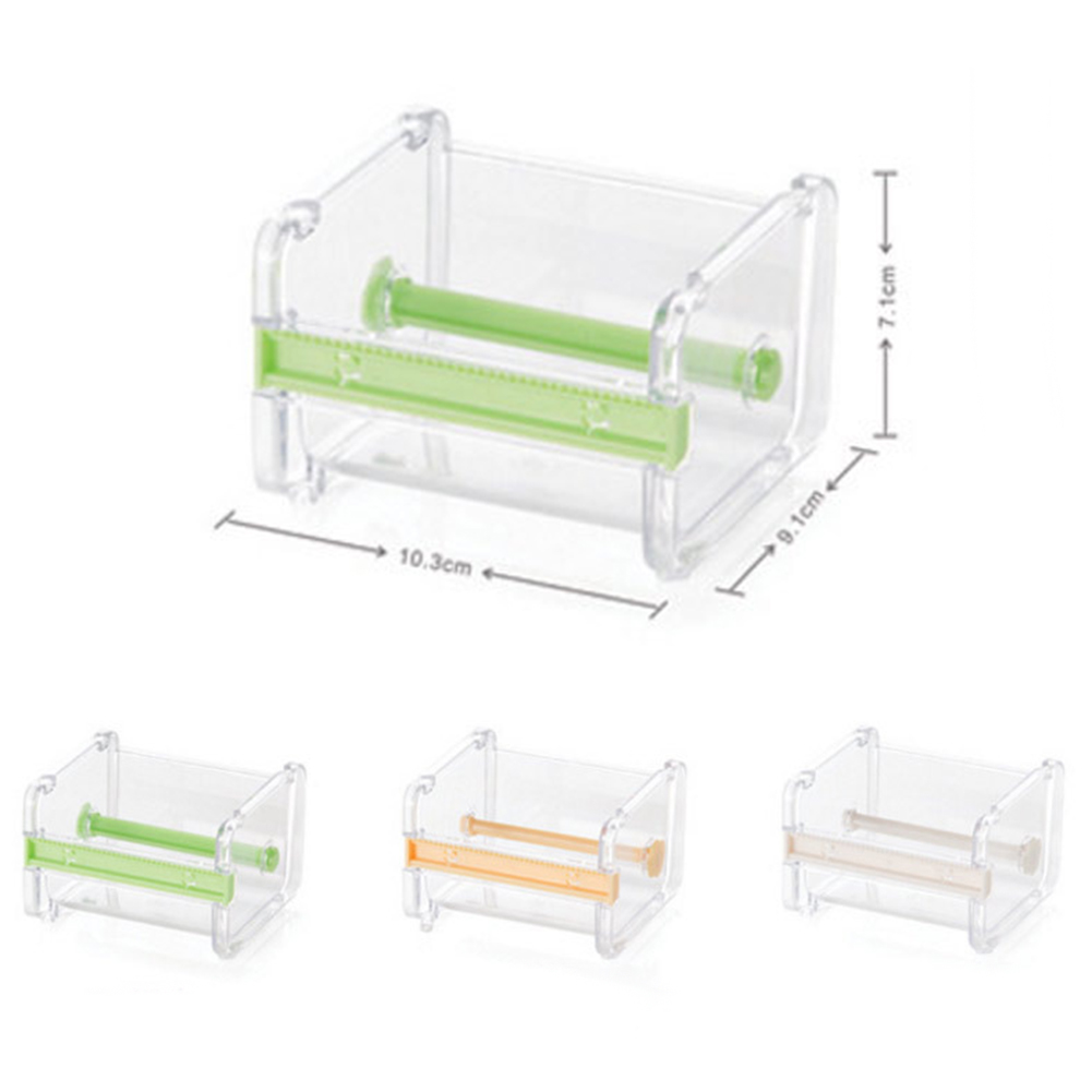 Creative Desktop Paper Tape Cutter Holder Dispenser Craft Office Stationery Box