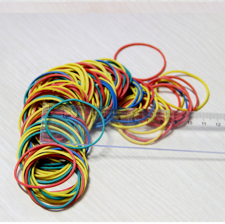 100 Pieces/Pack Colorful  Nature Rubber Bands 38 mm School Office Home Industrial Rubber Band Fashion Stationery Package Holders