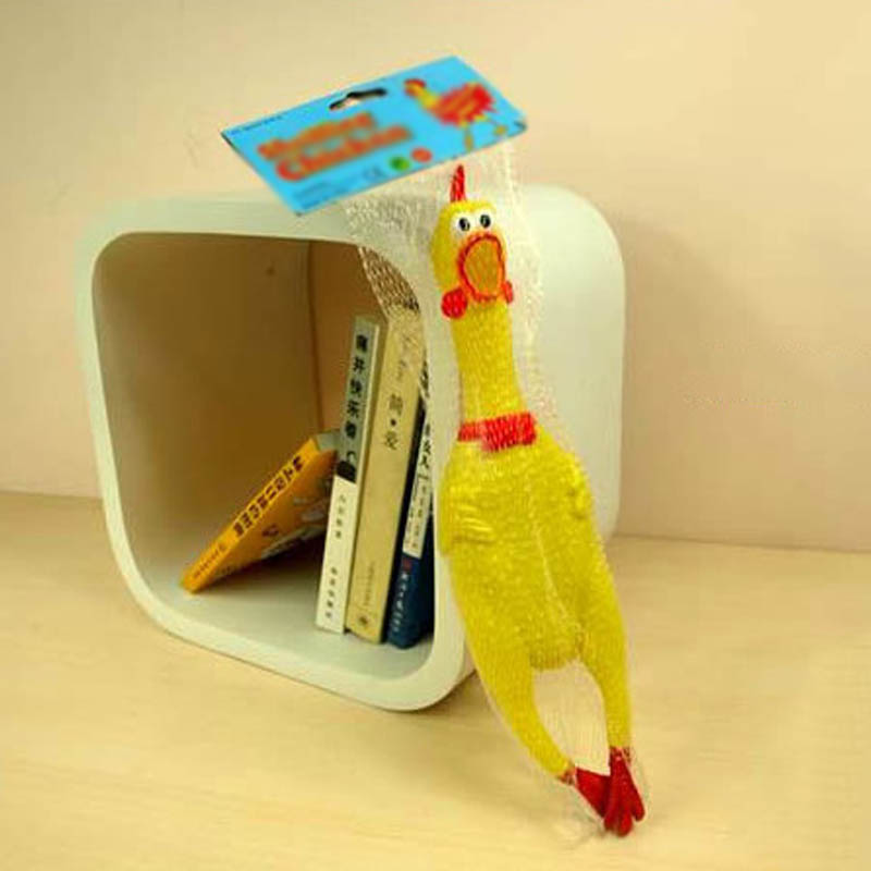 Cute Dog Toys 17cm 31cm 41cm Plastic Shrilling Chicken Squeeze Sound Toy Pet Products Funny Gadgets Decompression Tools