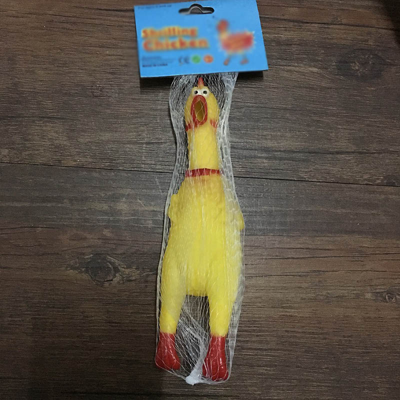 Cute Dog Toys 17cm 31cm 41cm Plastic Shrilling Chicken Squeeze Sound Toy Pet Products Funny Gadgets Decompression Tools