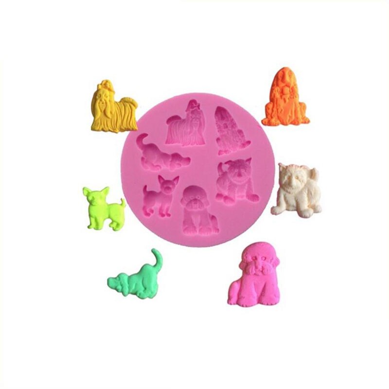 Dog Shape Silicone Mold Fondant Mould Cake Decorating Tools Chocolate Gumpaste Molds, Sugarcraft, Kitchen Gadgets