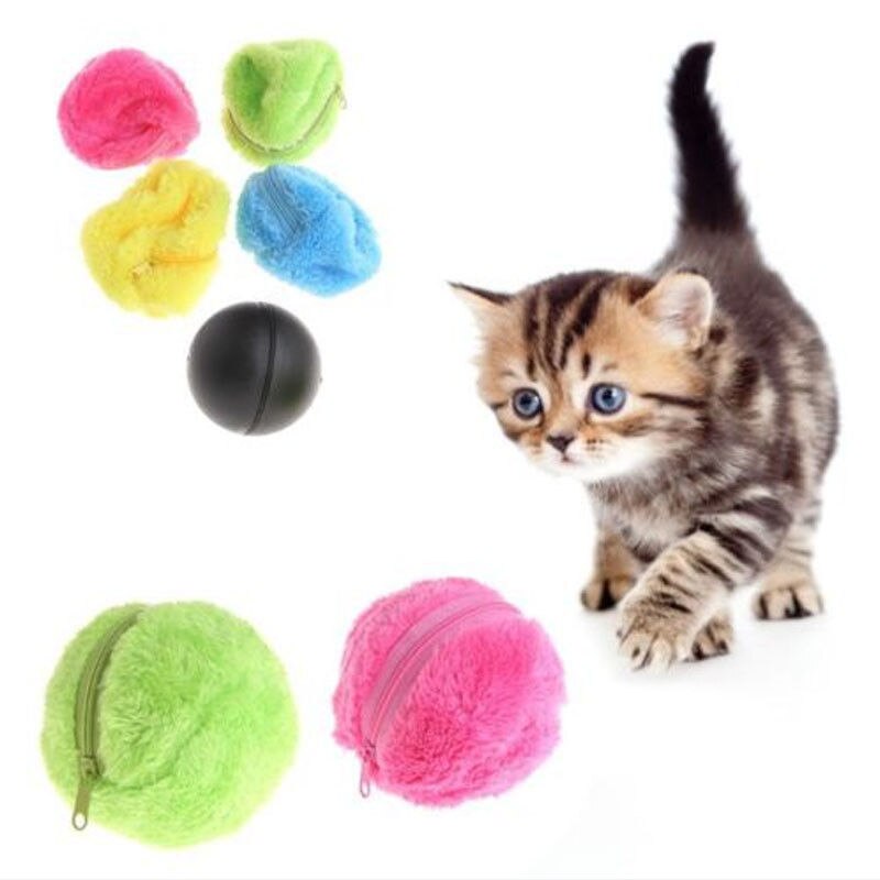 Dog Cat Activation Automatic Ball Chew Plush Floor Clean Toy Electric Pet Gadget  Pet Products Interactive Toys For Dog Cat