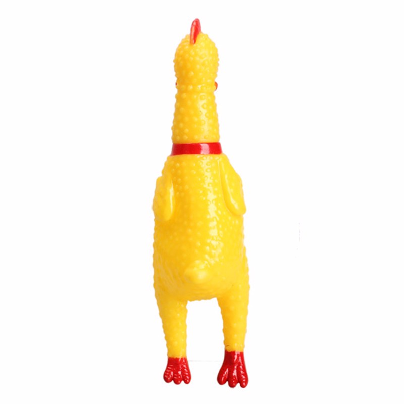 30cm 17cm 41cm Rubber Screaming Chicken Squeeze Squeaker Chew Sound Pets Toy Dog Toys Shrilling Decompression Funny Gadgets