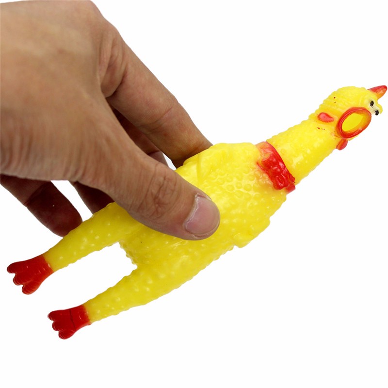 30cm 17cm 41cm Rubber Screaming Chicken Squeeze Squeaker Chew Sound Pets Toy Dog Toys Shrilling Decompression Funny Gadgets