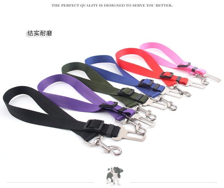 Vehicle Car Pet Dog Seat Belt Puppy Car Seatbelt Harness Lead Clip Pet Dog Collars Supplies Safety Lever Auto Traction Gadgets