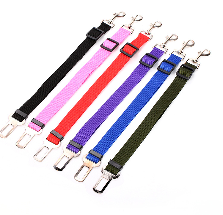Vehicle Car Pet Dog Seat Belt Puppy Car Seatbelt Harness Lead Clip Pet Dog Collars Supplies Safety Lever Auto Traction Gadgets