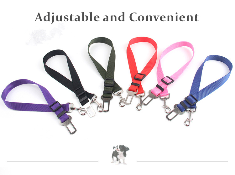 Vehicle Car Pet Dog Seat Belt Puppy Car Seatbelt Harness Lead Clip Pet Dog Collars Supplies Safety Lever Auto Traction Gadgets