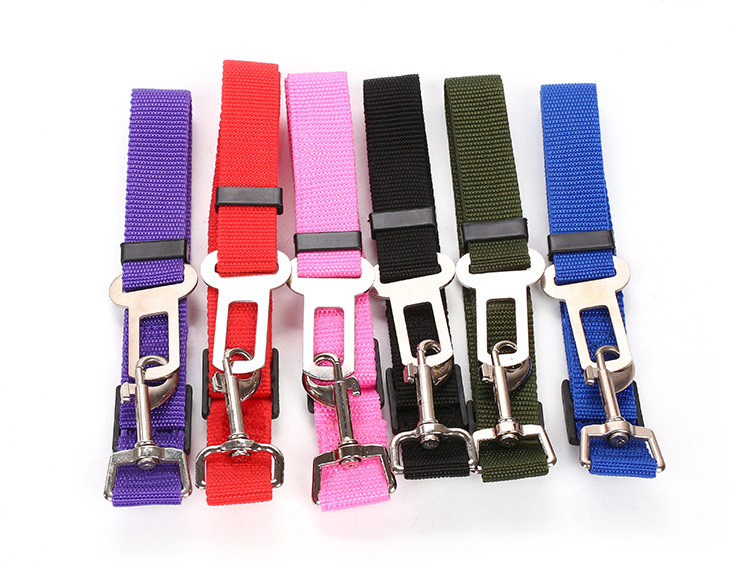 Vehicle Car Pet Dog Seat Belt Puppy Car Seatbelt Harness Lead Clip Pet Dog Collars Supplies Safety Lever Auto Traction Gadgets