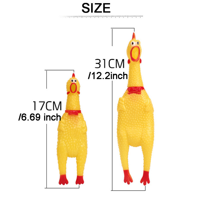 31cm 17cm Screaming Chicken Squeeze Sound Toy Pets Toy Product Dog Toys Shrilling Decompression Tool Funny Gadgets