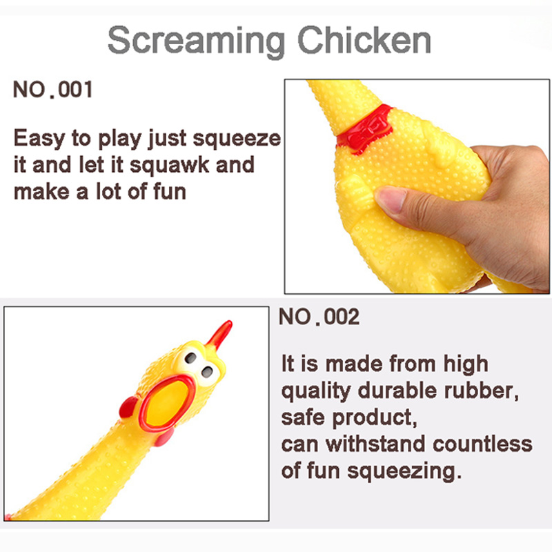 31cm 17cm Screaming Chicken Squeeze Sound Toy Pets Toy Product Dog Toys Shrilling Decompression Tool Funny Gadgets