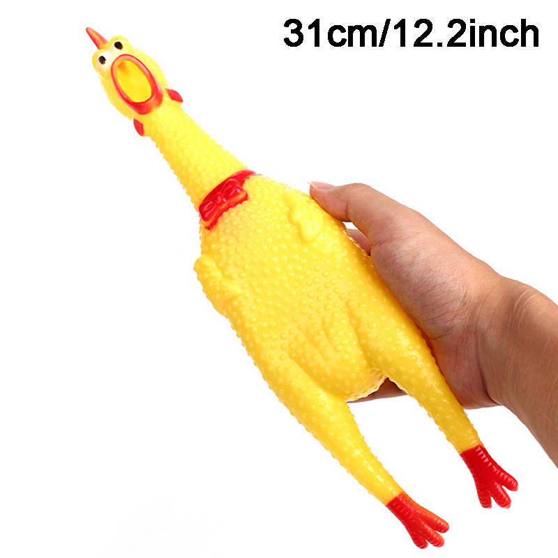 31cm 17cm Screaming Chicken Squeeze Sound Toy Pets Toy Product Dog Toys Shrilling Decompression Tool Funny Gadgets