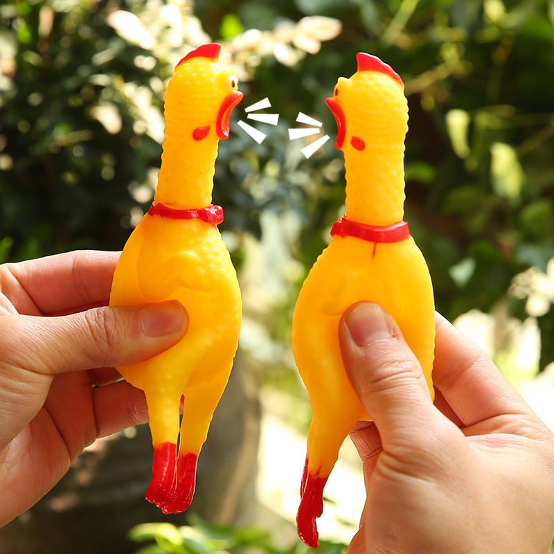 31cm 17cm Screaming Chicken Squeeze Sound Toy Pets Toy Product Dog Toys Shrilling Decompression Tool Funny Gadgets