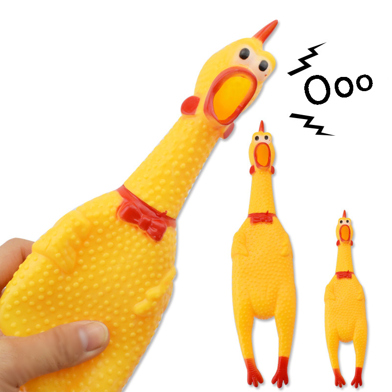 31cm 17cm Screaming Chicken Squeeze Sound Toy Pets Toy Product Dog Toys Shrilling Decompression Tool Funny Gadgets