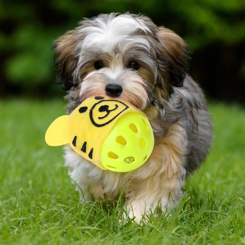 Funny Plastic Hollow Dogs Cats Toys Bear Shape Sound Bell Toys for Kitten Puppy Necessary Outdoor Pet Decompression Gadgets