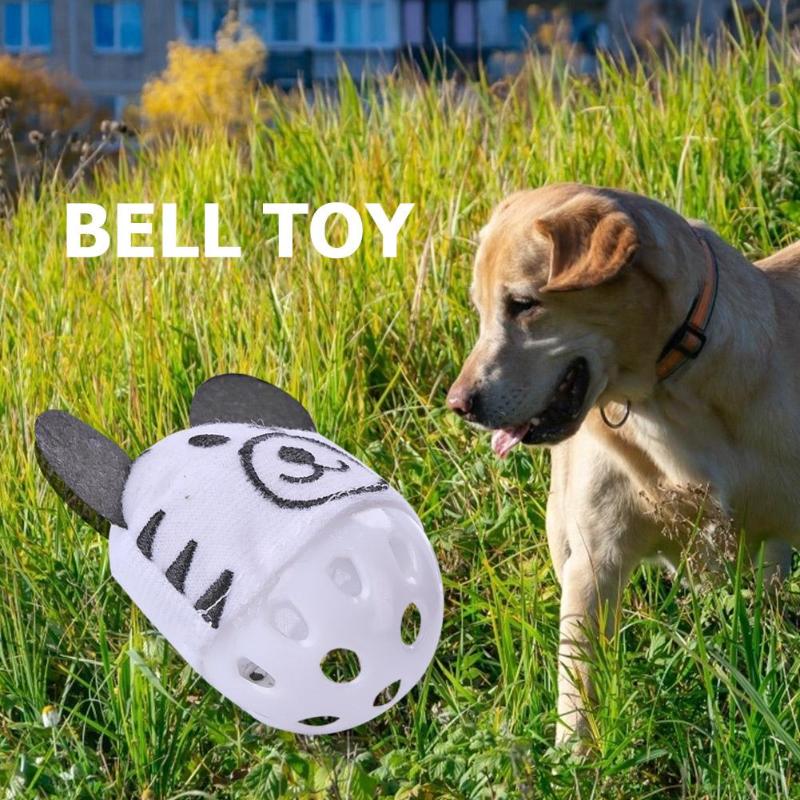 Funny Plastic Hollow Dogs Cats Toys Bear Shape Sound Bell Toys for Kitten Puppy Necessary Outdoor Pet Decompression Gadgets