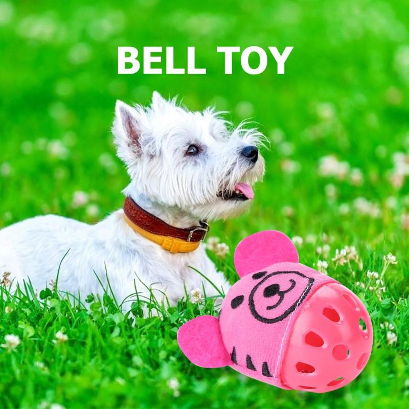 Funny Plastic Hollow Dogs Cats Toys Bear Shape Sound Bell Toys for Kitten Puppy Necessary Outdoor Pet Decompression Gadgets