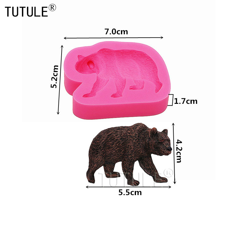 Gadgets,Dog bear mould,Silicone Rubber Flexible Food Safe Mold  Bear silicone moldclay fondant candy chocolate cupcake Bear Mold