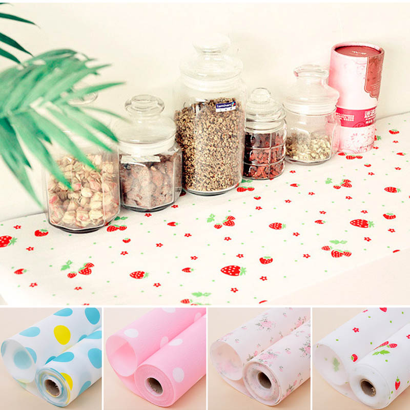 1 Roll Table Drawer Mat Kitchen Gadgets Shelf Liner Contact Paper Waterproof Drawer Paper PET Anti-oil Table Desk Decoration