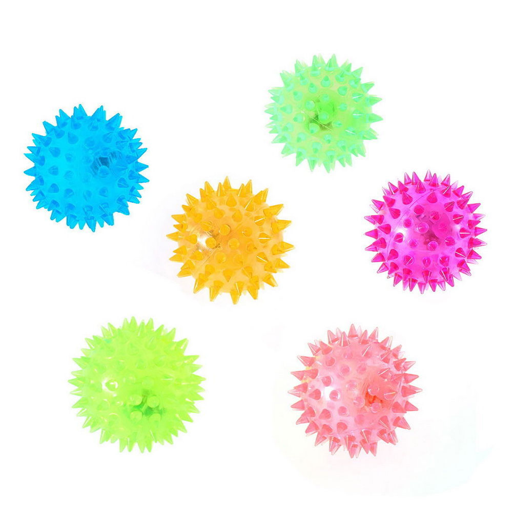 Massage Ball Molar LED Toy Christmas Decoration Puppy Squeaky Elastic Lights Balls Dog Chew Gadget Pet Pet Game
