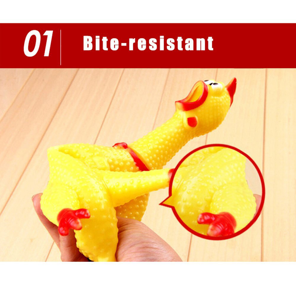 New 42CM Screaming Chicken Squeeze Sound Toy for Large Dogs Pets Shrilling Decompression Tool Funny Gadgets Rubber Pet Dog Toy
