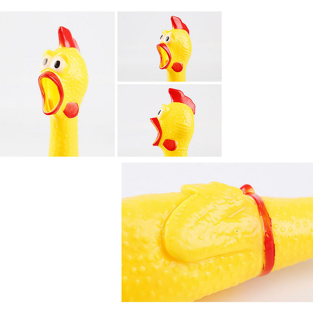 New 42CM Screaming Chicken Squeeze Sound Toy for Large Dogs Pets Shrilling Decompression Tool Funny Gadgets Rubber Pet Dog Toy