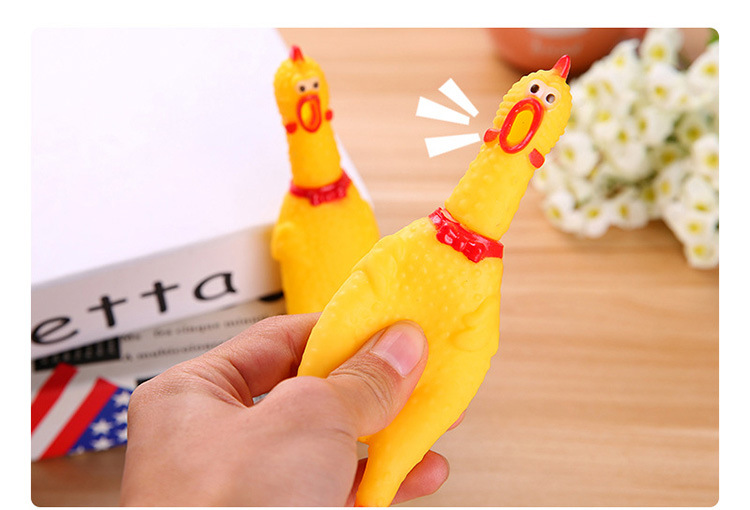 Screaming Chicken Dog Toys Rubber Squeeze Sound Chew Toy Pets Product Dog Toys Shrilling Decompression Tool Funny Gadgets
