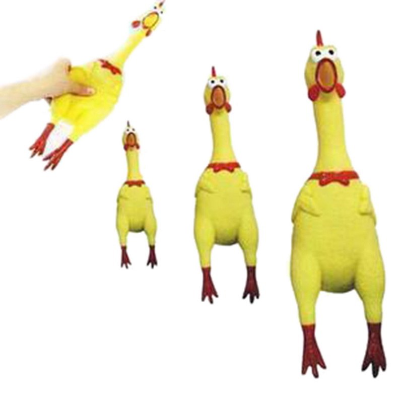Urijk Hot Screaming Chicken Blame Chicken Squeeze Sound Toy Pet Toy Product Dog Toys Shrilling Decompression Tool Funny Gadget