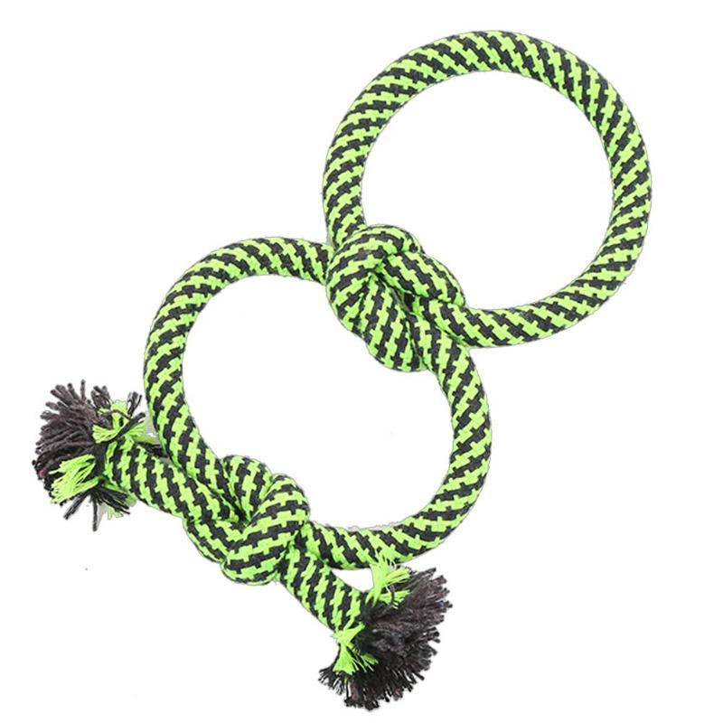 8pcs Green Cotton Rope Puppy Toy Set Delicate Dog Molar Bite Resistant Toy Pet Supplies Necessary Pet Decompression Gadgets