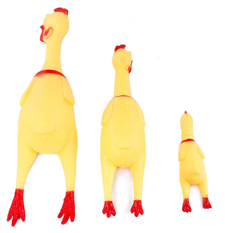 Funny Pet Dog Interactive Training Toy Gadgets Novelty Rubber Emulsion Chicken Pet Dog Toy Novelty Squawking Screaming Chicken