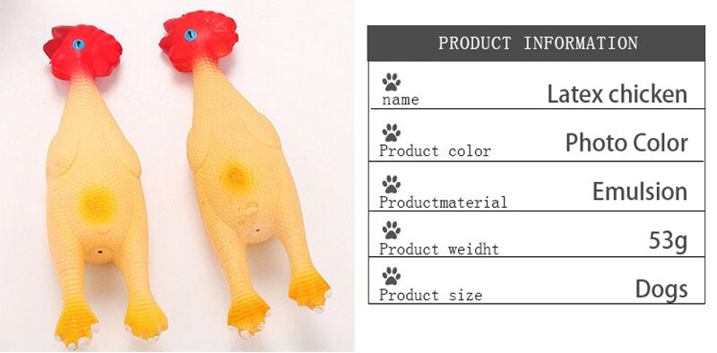 Funny Pet Dog Interactive Training Toy Gadgets Novelty Rubber Emulsion Chicken Pet Dog Toy Novelty Squawking Screaming Chicken