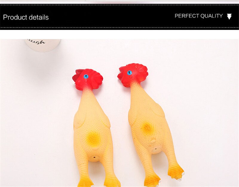 Funny Pet Dog Interactive Training Toy Gadgets Novelty Rubber Emulsion Chicken Pet Dog Toy Novelty Squawking Screaming Chicken