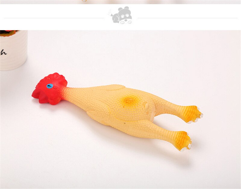 Funny Pet Dog Interactive Training Toy Gadgets Novelty Rubber Emulsion Chicken Pet Dog Toy Novelty Squawking Screaming Chicken