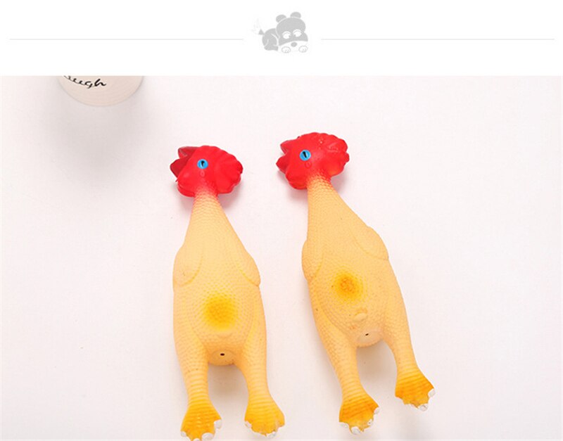 Funny Pet Dog Interactive Training Toy Gadgets Novelty Rubber Emulsion Chicken Pet Dog Toy Novelty Squawking Screaming Chicken