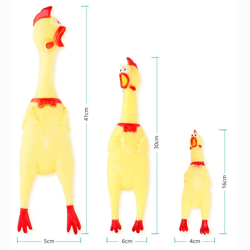 Funny Pet Dog Interactive Training Toy Gadgets Novelty Rubber Emulsion Chicken Pet Dog Toy Novelty Squawking Screaming Chicken