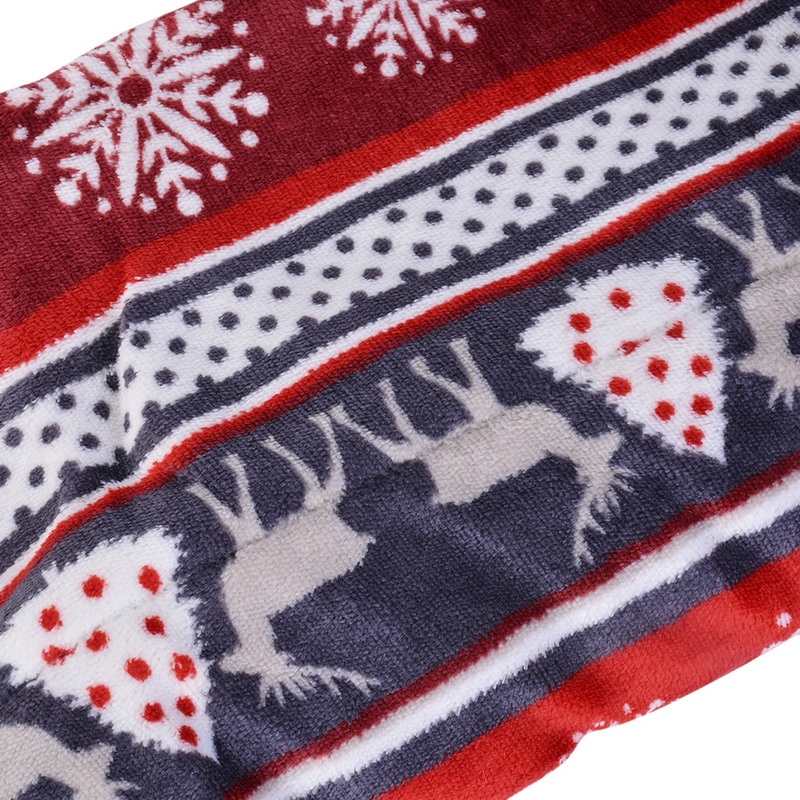 Hoomall Dog Mat Beds Warm Soft Coral Fleece Blanket For Dog Cats Pet Red Mats Beds Printed Snowflake Pet Dog Gadgets