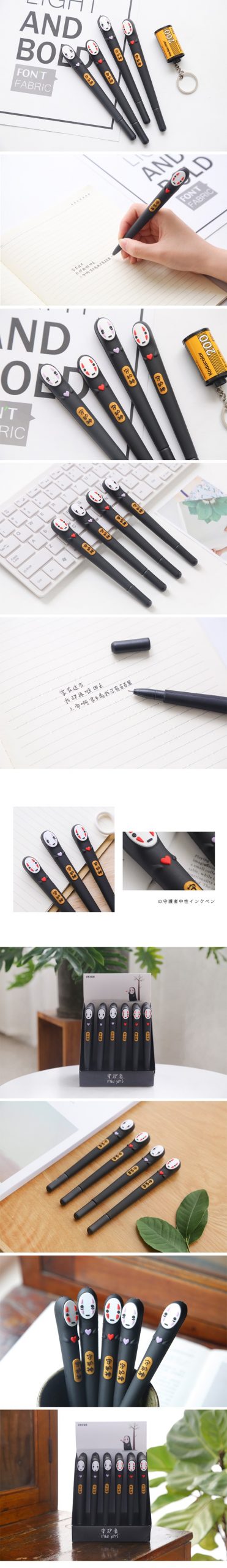 Japan Spirited Away No Face man gel pen Cute 0.38 mm black ink neutral pens Promotional stationery Gift School writing Supplies