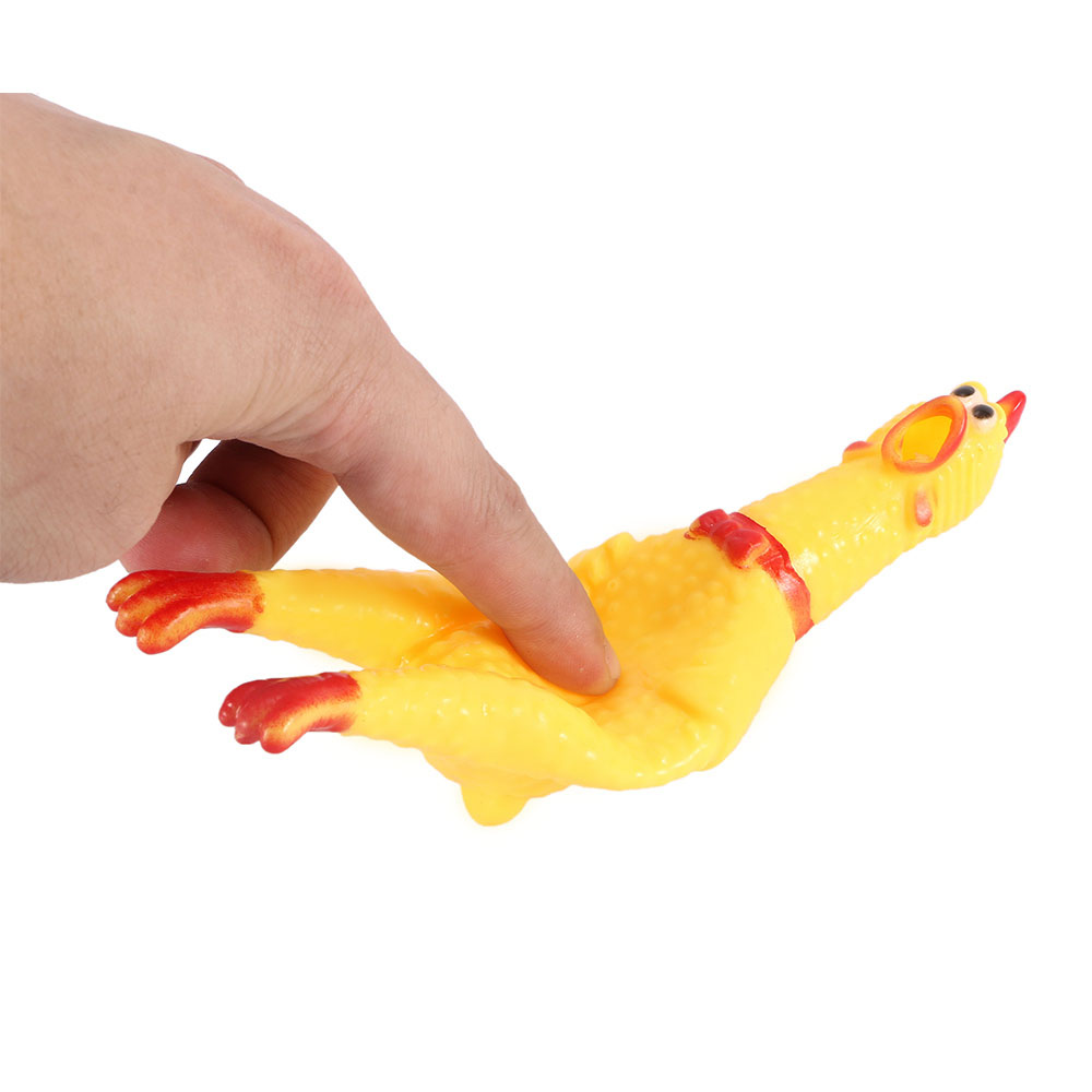 New 17cm Screaming Chicken Squeeze Sound Toy Pets Toy Product Dog Toys Shrilling Decompression Tool Funny Gadgets