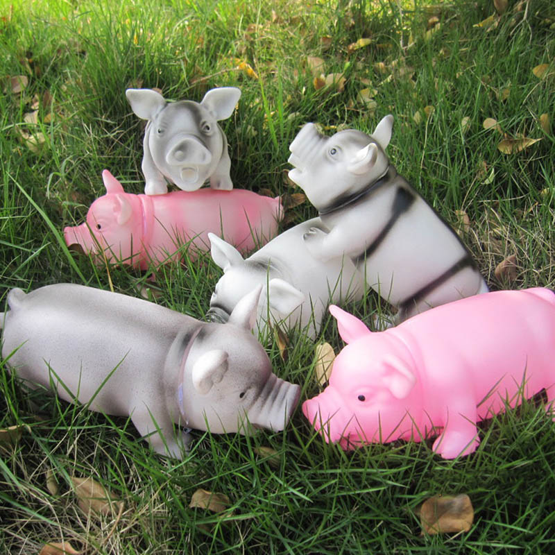 1Pcs Pet Products Funny Gadgets Soft Plastic Dog Toy Cute Pig Grunting Squeak Shrilling Pig Pet Chew Toys