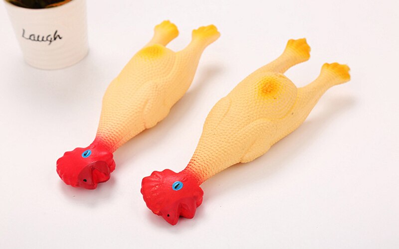 Rubber Screaming Chicken Squeak Pet Toys Funny Novelty Gadgets Cat Dog Squawking Shrilling Chicken Decompression Pet Products