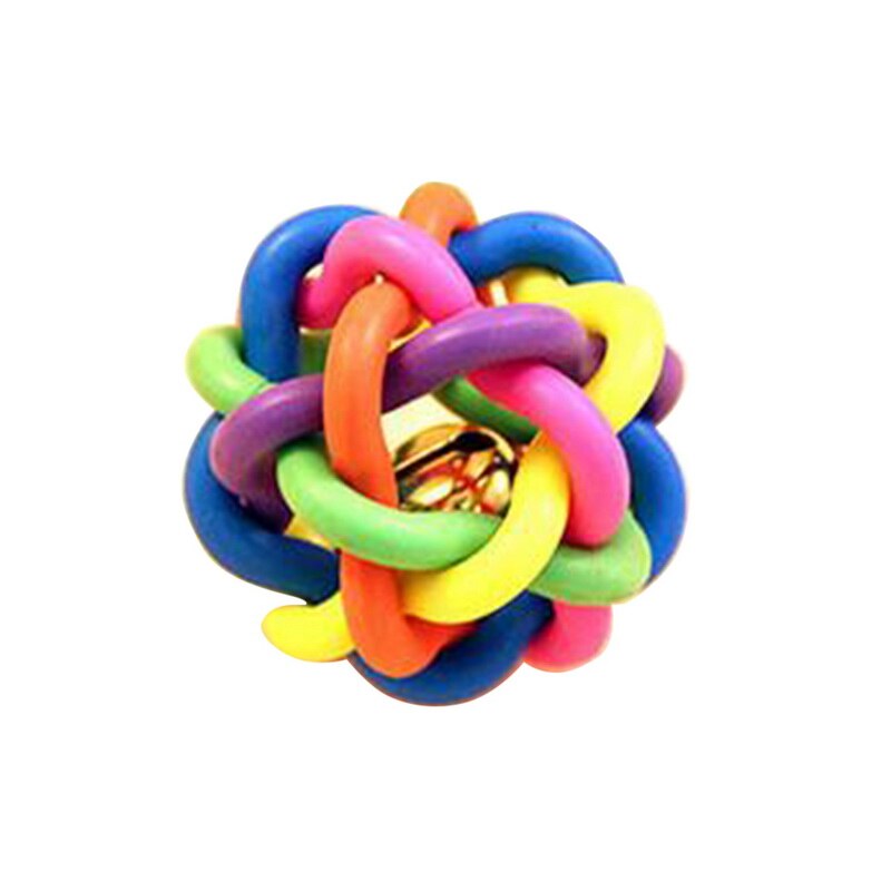 Hoomall Colorful TRP Ball Cats Dog Toy With Bell Home Palying Squeak Toys For Dogs Puppy Kitten Bite Resistant Pet Gadgets