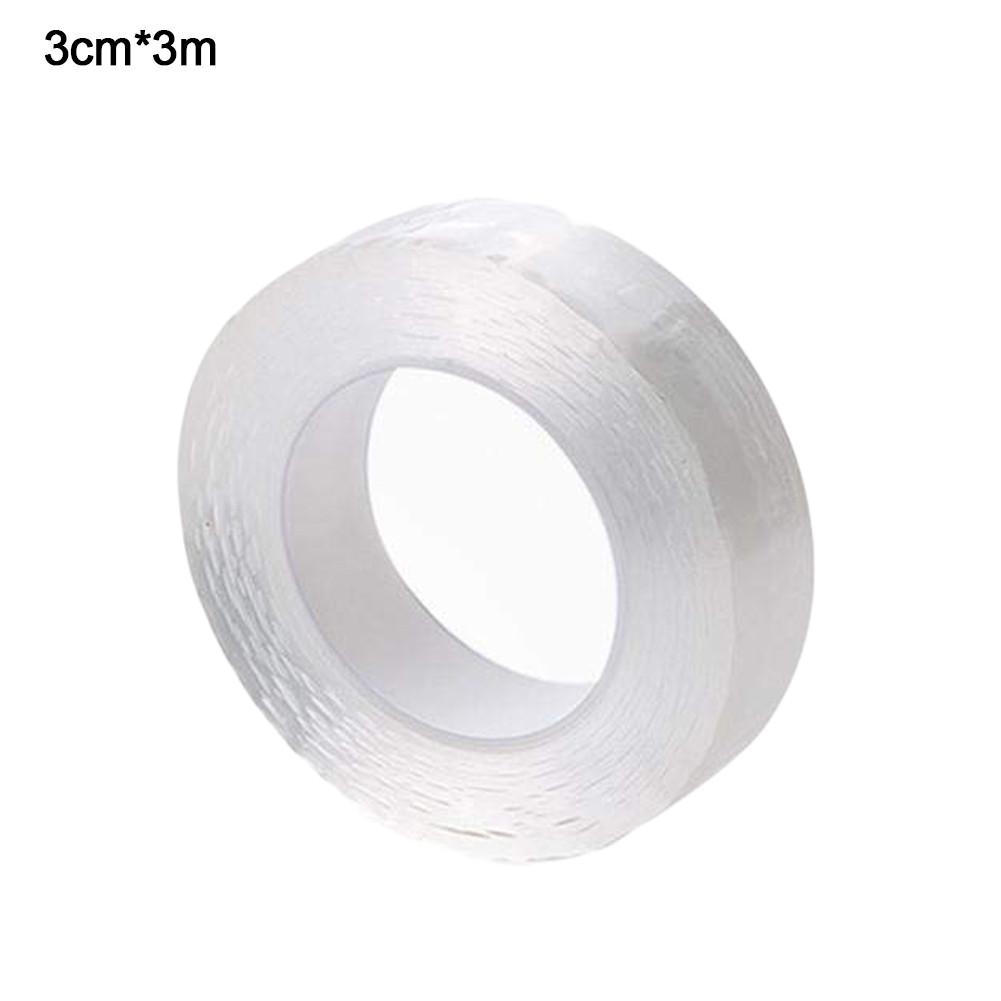 Transparent Tape Washable Reusable Double-Sided Tape Adhesive Paste Removable No Trace Glue Cleanable Kitchen Cleaning Gadgets