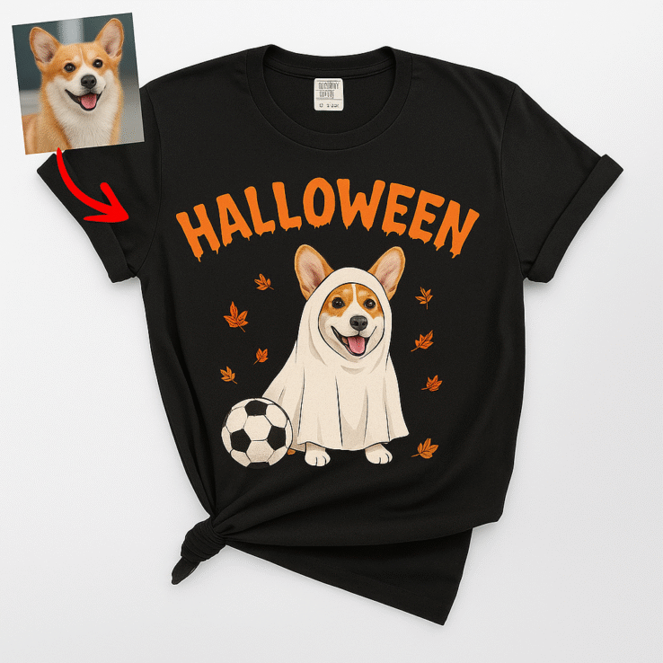 Funny Custom Ghost Dog Premium Heavyweight T-shirt