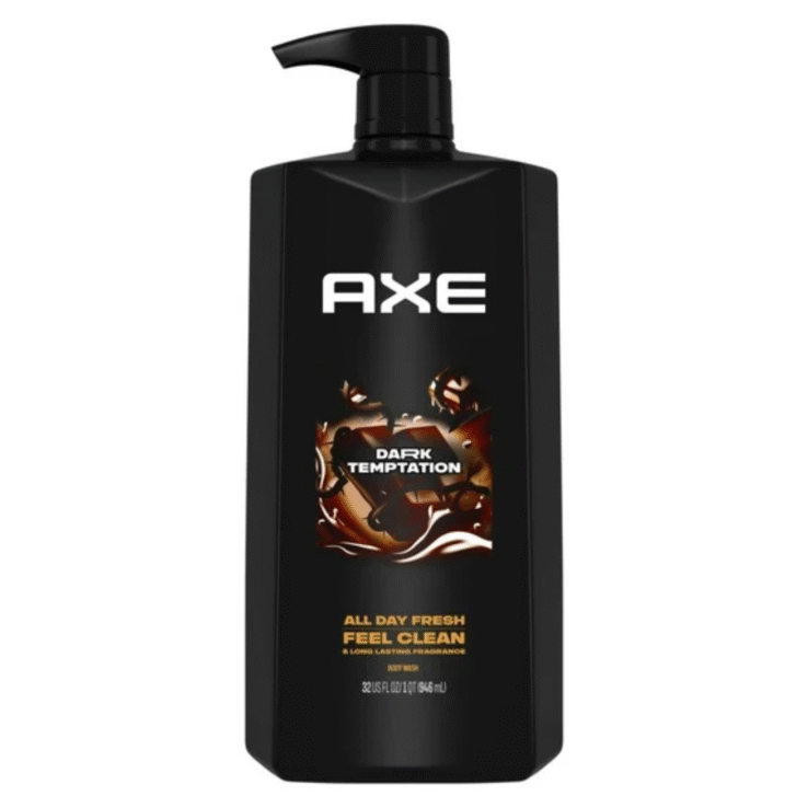 Axe Men's Body Wash with Pump Dark Temptation Dark Chocolate, 32 oz